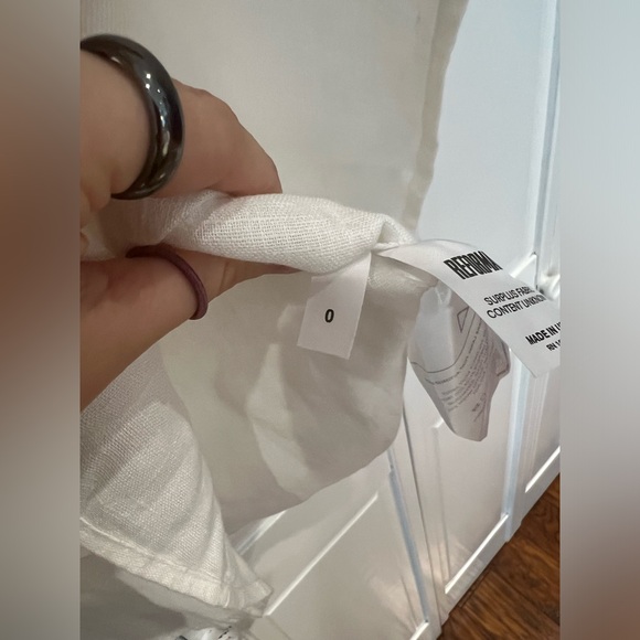 EUC Reformation Linen Puff Sleeve Dress - Picture 4 of 5